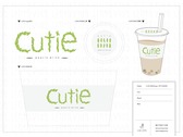 CUTIE飲料店logo/杯子包裝設計