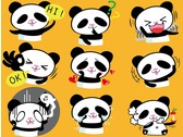 可愛panda line貼圖
