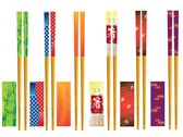 竹筷花紋