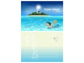 潛水男孩-綠島明信片