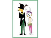 鹿與兔吉祥物設計