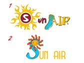 sunair除臭襪logo新設計兩個設計