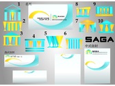 SAGA logo信封名片設計