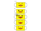 黃色小鴨口罩五種樣式
