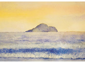 龜山島水彩畫明信片