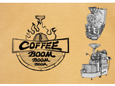 Logo - 結合咖啡豆、火烤、烘豆機