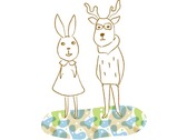 網站吉祥物設計-鹿&兔