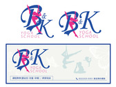 B&K yoga logo設計