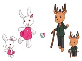 網站吉祥物設計(兔&鹿)