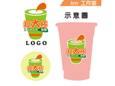 超大杯茶飲logo