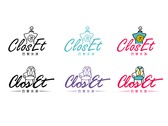 巴黎女孩。ClosEt服飾店logo設計