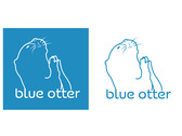 blue otter 商標設計