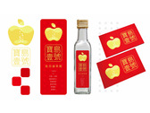 氣泡蘋果醋飲料 標籤 及 商標設計